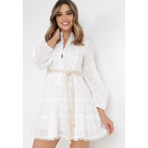 Biała Sukienka Kasilea ze sklepu Born2be Odzież w kategorii Sukienki - zdjęcie 134944522