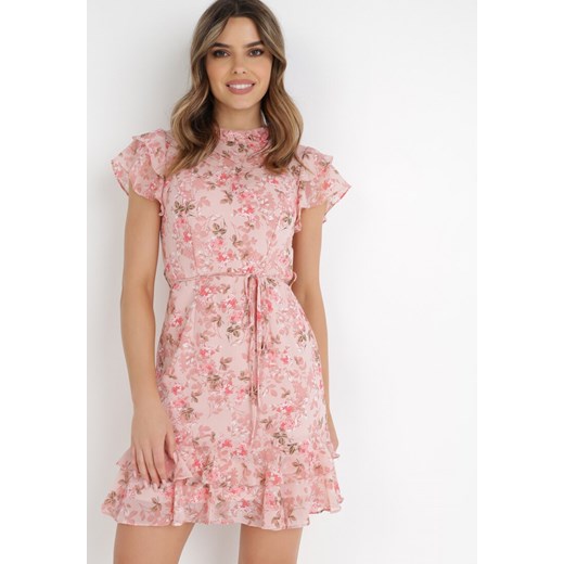 Różowa Sukienka Corite ze sklepu Born2be Odzież w kategorii Sukienki - zdjęcie 134944553