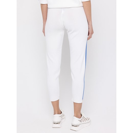 Białe spodnie z lampasami Deni Cler Milano Deni Cler Milano 36 (40 IT) Eye For Fashion