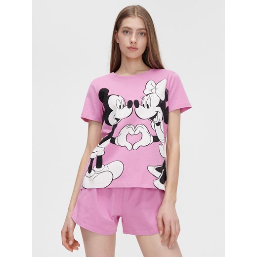 Cropp - Piżama z nadrukiem Mickey Mouse - Różowy Cropp S promocyjna cena Cropp