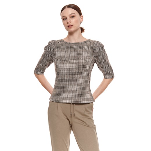 Bluza damska w kratę z rękawem 3/4 Top Secret 38 Top Secret wyprzedaż