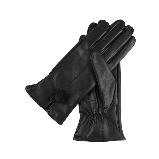Skórzane rękawiczki z ozdobnym futerkiem Top Secret S/M wyprzedaż Top Secret