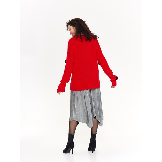 Sweter damski zdobiony pomponami w kontrastowym kolorze Top Secret 36 Top Secret okazja