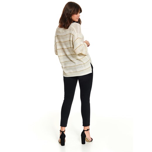 Luźny sweter w pasy Top Secret 36 Top Secret promocja