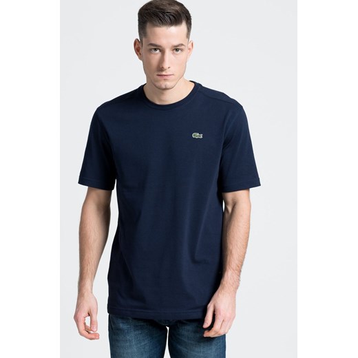 Lacoste t-shirt męski kolor granatowy gładki ze sklepu ANSWEAR.com w kategorii T-shirty męskie - zdjęcie 134996082