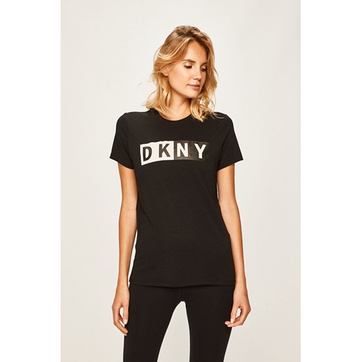 Dkny t-shirt DP8T5894 damski kolor czarny ze sklepu ANSWEAR.com w kategorii Bluzki damskie - zdjęcie 134997670