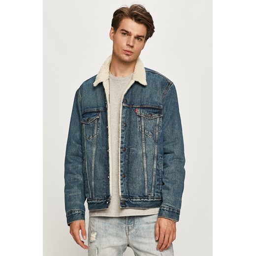 Levi&apos;s - Kurtka jeansowa 16365.0128-MedIndigoW ze sklepu ANSWEAR.com w kategorii Kurtki męskie - zdjęcie 134998473