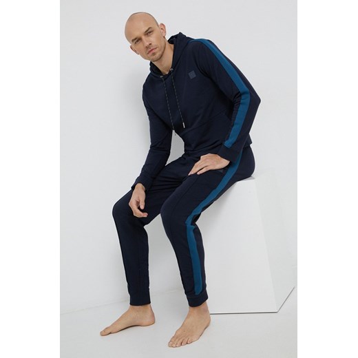 Ted Baker Bluza męska kolor granatowy z kapturem gładka Ted Baker L wyprzedaż ANSWEAR.com