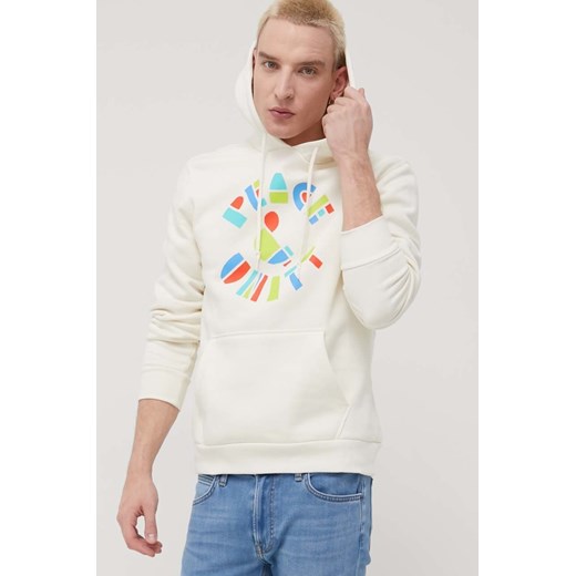 Converse bluza męska kolor beżowy z kapturem z nadrukiem Converse XXL ANSWEAR.com