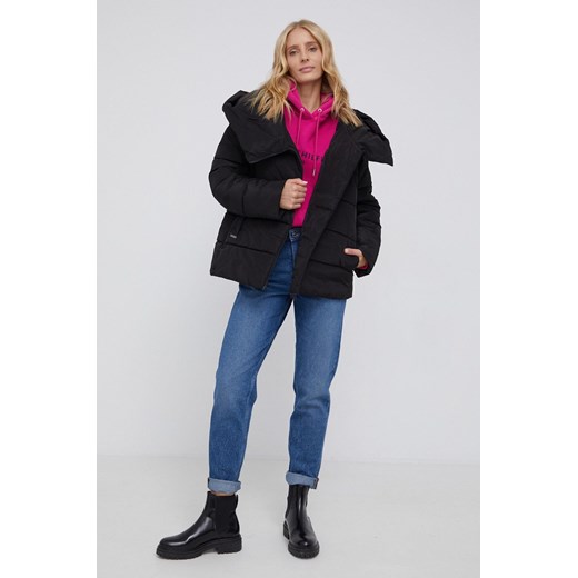 Sisley Kurtka damska kolor czarny zimowa oversize Sisley 36 okazyjna cena ANSWEAR.com
