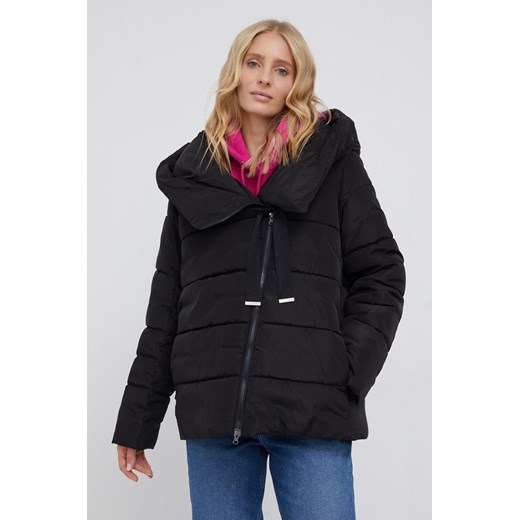 Sisley Kurtka damska kolor czarny zimowa oversize Sisley 40 promocyjna cena ANSWEAR.com