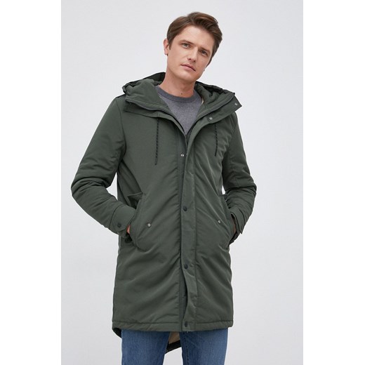 Selected Parka męska kolor zielony zimowa M wyprzedaż ANSWEAR.com