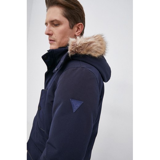 Guess Kurtka puchowa M1BL23.WE6Z2 męska kolor granatowy zimowa Guess L promocja ANSWEAR.com