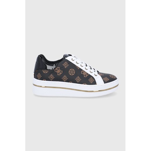 Guess Buty kolor brązowy na koturnie Guess 40 wyprzedaż ANSWEAR.com
