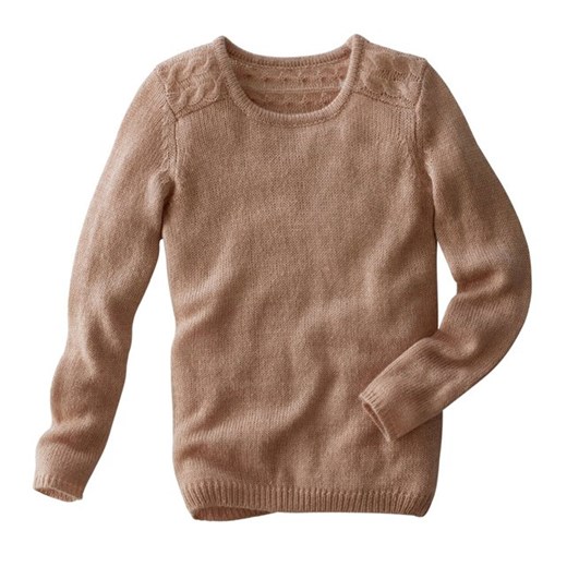 Młodzieżowy sweter dla dziewczyn la-redoute-pl brazowy młodzieżowy