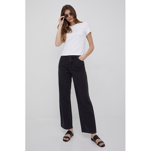 Lee jeansy WIDE LEG LONG BLACK damskie high waist Lee 29/33 ANSWEAR.com
