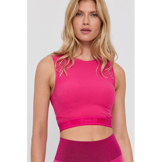 Wolford Top Shuri Crop damski kolor różowy Wolford XS ANSWEAR.com promocyjna cena