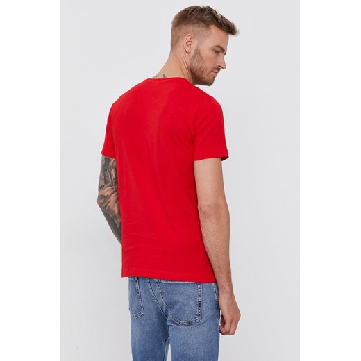 Diesel T-shirt bawełniany kolor czerwony z nadrukiem Diesel M ANSWEAR.com okazja
