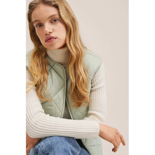 Mango bezrękawnik Bang damski kolor zielony przejściowy Mango M ANSWEAR.com