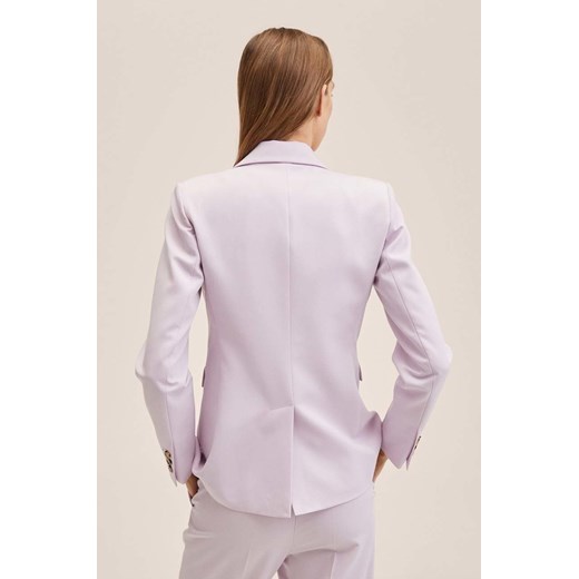 Mango marynarka Boreal kolor fioletowy jednorzędowa gładka Mango 36 ANSWEAR.com