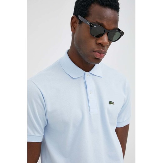 Lacoste polo bawełniane L1212. gładki L1212.-T003 ze sklepu ANSWEAR.com w kategorii T-shirty męskie - zdjęcie 135033824