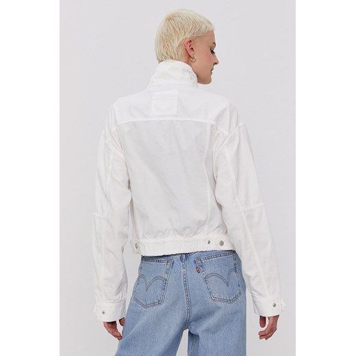 Tommy Jeans Kurtka jeansowa damska kolor biały przejściowa oversize Tommy Jeans XS ANSWEAR.com okazyjna cena