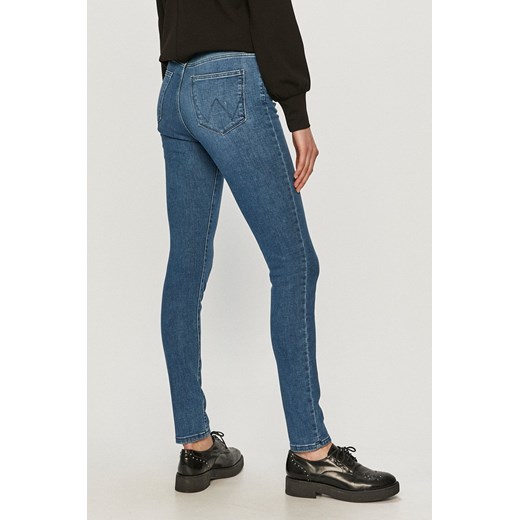 Wrangler jeansy High Rise Skinny Light Breeze damskie regular waist Wrangler 27/34 wyprzedaż ANSWEAR.com