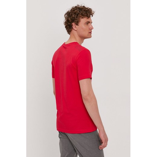 Boss T-shirt bawełniany Athleisure kolor czerwony gładki XXL ANSWEAR.com