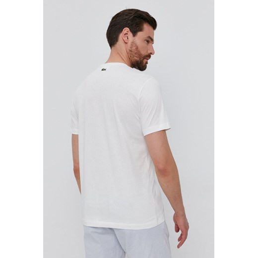 Lacoste T-shirt męski kolor biały z nadrukiem Lacoste M/L ANSWEAR.com promocja