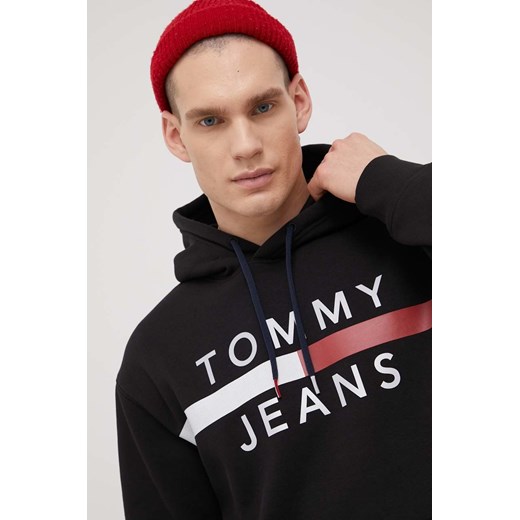 Tommy Jeans Bluza męska kolor czarny z kapturem melanżowa Tommy Jeans S ANSWEAR.com
