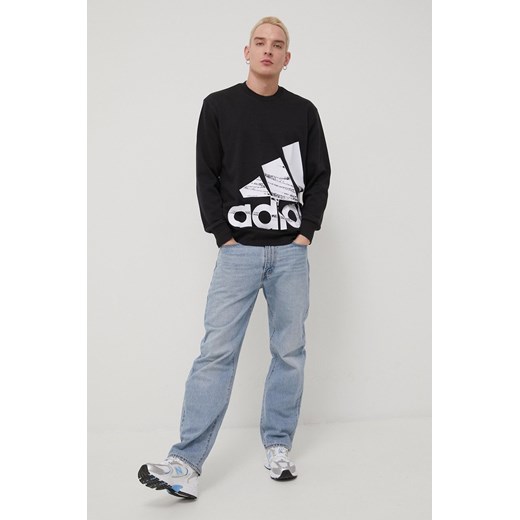 adidas bluza męska kolor czarny z nadrukiem XXL ANSWEAR.com