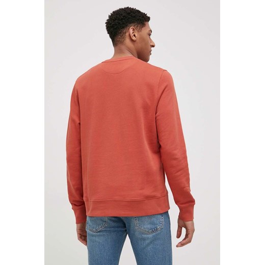 Wrangler Bluza bawełniana męska kolor pomarańczowy gładka Wrangler S okazyjna cena ANSWEAR.com