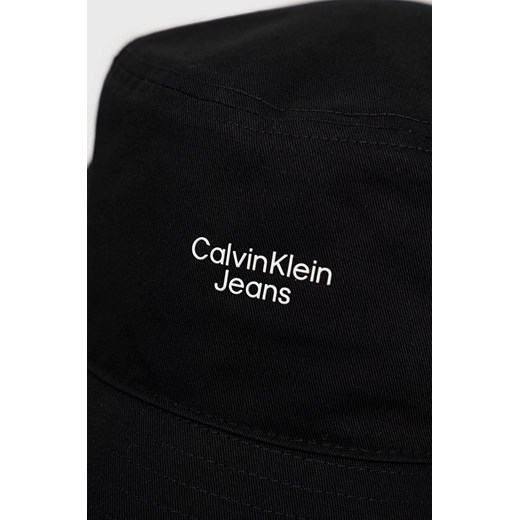Calvin Klein Jeans kapelusz bawełniany kolor czarny bawełniany ONE ANSWEAR.com