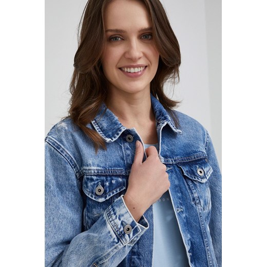 Pepe Jeans kurtka jeansowa Rose damska kolor granatowy przejściowa Pepe Jeans XS ANSWEAR.com okazyjna cena