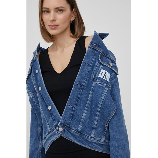 Calvin Klein Jeans kurtka jeansowa damska przejściowa M ANSWEAR.com