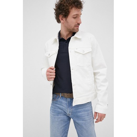Tommy Hilfiger kurtka jeansowa męska kolor biały przejściowa Tommy Hilfiger S ANSWEAR.com