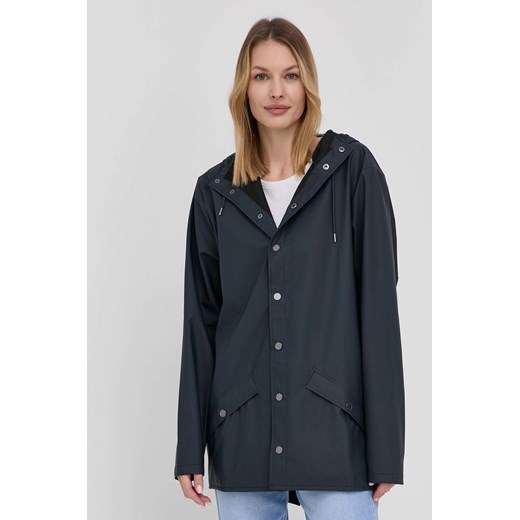 Rains kurtka 12010 Jacket kolor granatowy przejściowa 12010.47-Navy ze sklepu ANSWEAR.com w kategorii Kurtki damskie - zdjęcie 135060041