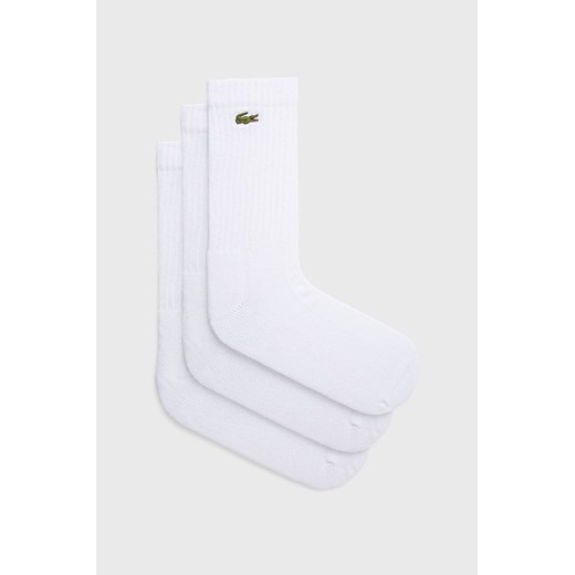 Lacoste skarpetki (3-pack) RA4182 męskie kolor biały RA4182-8VM ze sklepu ANSWEAR.com w kategorii Skarpetki męskie - zdjęcie 135061911