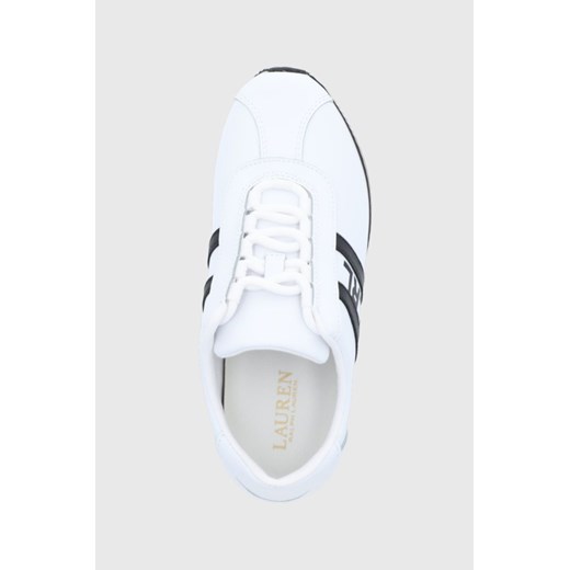 Buty sportowe damskie białe Ralph Lauren skórzane płaskie wiązane 
