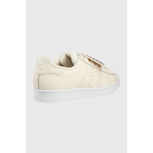 adidas Originals buty skórzane Superstar kolor beżowy 38 ANSWEAR.com
