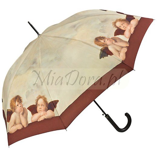 Rafael &quot;Anioły&quot; Parasol długi ze skórzaną rączką parasole-miadora-pl zielony codzienny