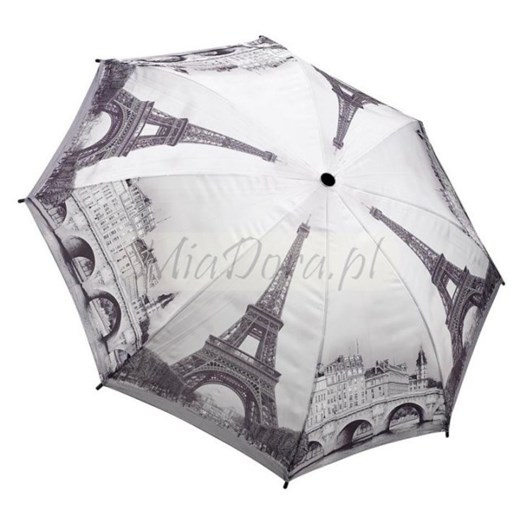 Paryż parasolka damska składana Galleria parasole-miadora-pl bialy abstrakcyjne wzory