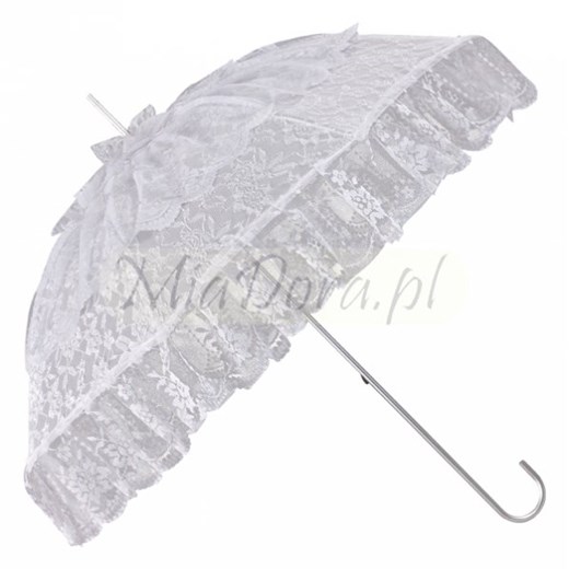 Biała parasolka ślubna Melissa parasole-miadora-pl bialy aluminiowe