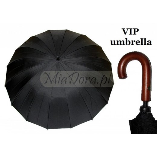 Parasol męski &quot;rządowy&quot; typu VIP - 130 cm w linii prostej! parasole-miadora-pl czarny jesień