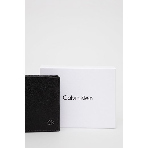 Calvin Klein portfel skórzany męski kolor czarny Calvin Klein ONE ANSWEAR.com