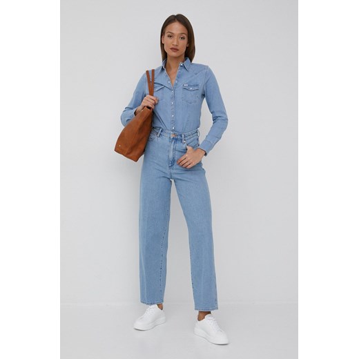 Wrangler jeansy BARREL BLUESTONE damskie high waist Wrangler 27/32 ANSWEAR.com