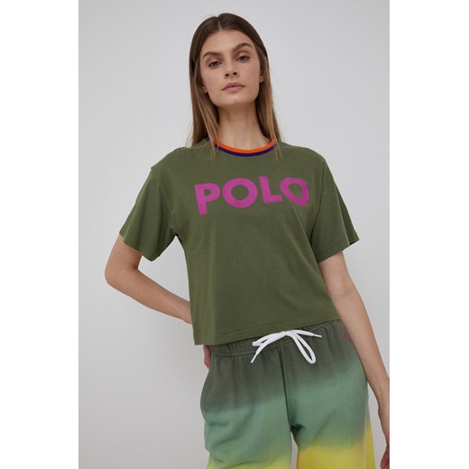 Polo Ralph Lauren t-shirt bawełniany kolor zielony Polo Ralph Lauren S ANSWEAR.com