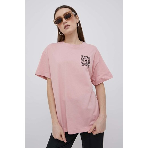 adidas Performance t-shirt bawełniany x Karlie Kloss kolor różowy XS okazja ANSWEAR.com