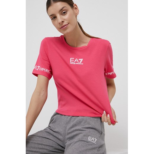 EA7 Emporio Armani T-shirt damski kolor fioletowy XS ANSWEAR.com