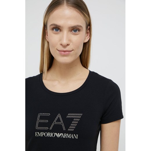 EA7 Emporio Armani T-shirt damski kolor czarny M ANSWEAR.com